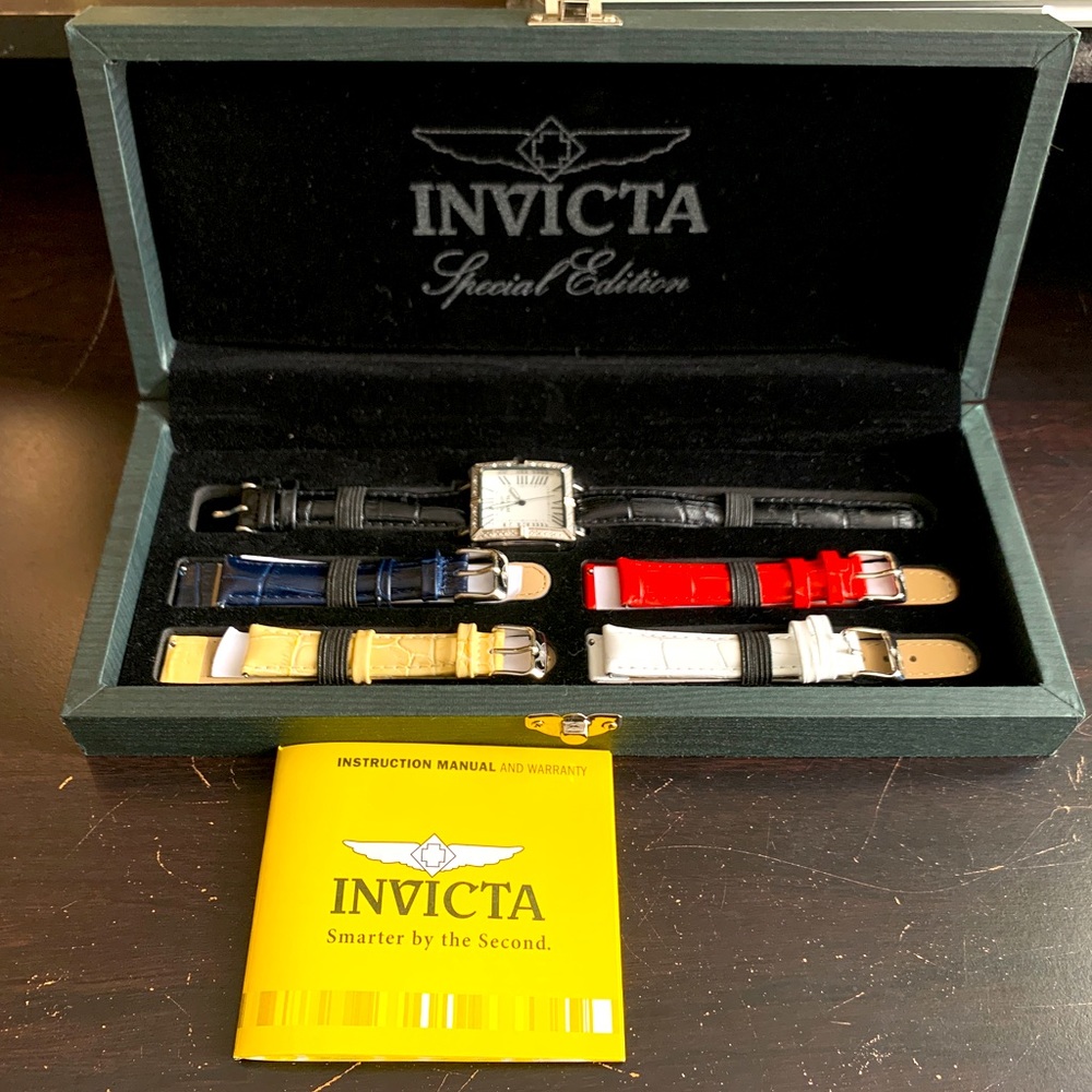 Invicta Special Edition watch set genuine leather 5 colors